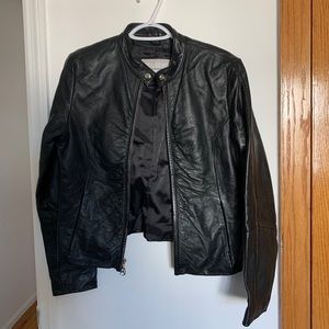 Vintage leather jacket black